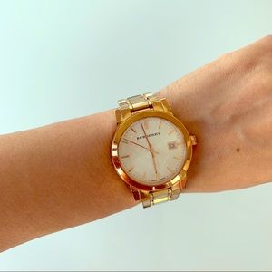 Authentic Burberry classic rose gold watch
